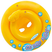  Круг надувной INTEX My Baby Float с сиденьем и спинкой, d=67см, от 1 до 2 лет  59574 