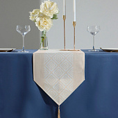  Дорожка Этель Геометрия, 35х180 см, 200 г/м2, бежевая 