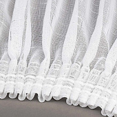  Тюль  для кухни Лен 270х160 белый/серебро /Легранд 