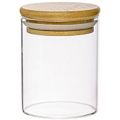 Банка с бамбук.крышкой, Д65 Ш65 В80, 250 мл, прозрачный Muj-01 Банка с бамбук.крышкой, Д65 Ш65 В80, 250 мл, прозрачный Muj-01