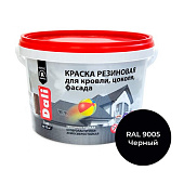  "DALI" краска резиновая для кровли, цоколя, фасада, чёрный - 3 кг 