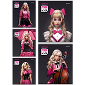 Тетрадь 48л. А5. клетка, Pink&Black, Проф-Пресс, Т48-2552 Тетрадь 48л. А5. клетка, Pink&Black, Проф-Пресс, Т48-2552