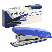 Степлер №10  10л Alingar пластик. синий AL5998