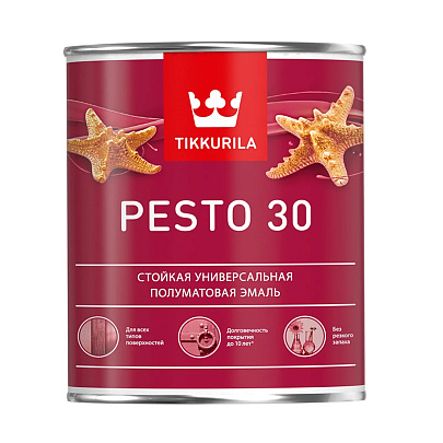  Эмаль полуматовая Tikkurila PESTO 30 База A 0,9л 