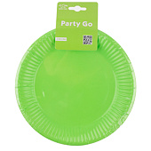 Набор бумажных тарелок 20 шт. "Party green" (180 мм) Набор бумажных тарелок 20 шт. "Party green" (180 мм)