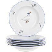 Тарелка глубокая 23 см Thun Bernadotte, декор "Гуси" БТФ0372 Тарелка глубокая 23 см Thun Bernadotte, декор "Гуси" БТФ0372