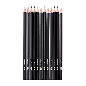  Набор карандашей чернографитных 12 штук (2шт-2В, 2шт-В, 4шт-НВ, 2шт-Н, 2шт-2Н)   10325518 