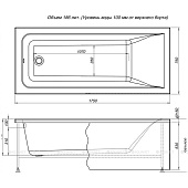 Панель фронтальная для ванны Bright 175 216303 Акванет Панель фронтальная для ванны Bright 175 216303 Акванет