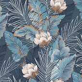 Обои 1.06х10м Exotica арт.72241-66 Синий /Home Colour Обои 1.06х10м Exotica арт.72241-66 Синий /Home Colour
