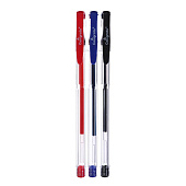  Набор гелевых ручек 3 цвета,стержень синий,красный,черный, корпус прозрачный   5477652 