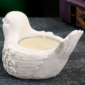  Подсвечник на 1 свечу «Птичка», гипс, перламутр, 8х5.5х4.5 см 