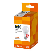  Лампа LED 7Вт Е27, груша, 3000К теплый IEK 