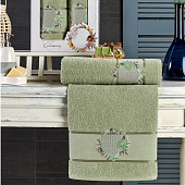 Комплект полотенец MERZUKA махра CEREMONY (зелёный) Комплект полотенец MERZUKA махра CEREMONY (зелёный)