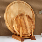 Набор разделочных досок на подставке «Фортуна», пропитаны минеральным маслом, берёза 9497899 Набор разделочных досок на подставке «Фортуна», пропитаны минеральным маслом, берёза 9497899