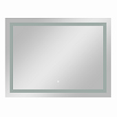 Зеркало с LED подсветкой Rimini Led 800х600 с часами Континент