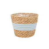 Кашпо плетеное "Намибия",210х210х160, натуральный, голубой Lishan-06 S Кашпо плетеное "Намибия",210х210х160, натуральный, голубой Lishan-06 S