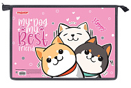 Папка для тетрадей ПИФАГОР А4, 1 отделение, картон/пластик, на молнии, Best team, 272124 Папка для тетрадей ПИФАГОР А4, 1 отделение, картон/пластик, на молнии, Best team, 272124