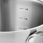 Кастрюля c крышкой 18х8,5 см. 2,1 л. нерж. сталь Тофу / Toffee Es TOFL18BE101