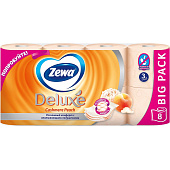  Туалетная бумага Зева 3-сл Делюкс Персик 8шт 