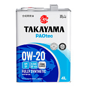 Масло моторное TAKAYAMA PAOtec 0W20 синт. API SP ILSAC GF-6A 4л металл