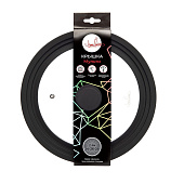 Крышка стеклянная универсальная с ободом Home Queen Мульти, черная, D 24/26/28см 77157 Крышка стеклянная универсальная с ободом Home Queen Мульти, черная, D 24/26/28см 77157