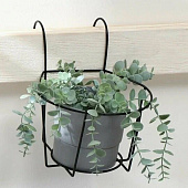 Подвес для кашпо «Корзина», 20,5х14,5 см, чёрный Подвес для кашпо «Корзина», 20,5х14,5 см, чёрный