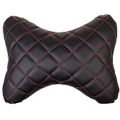 Подушка на подголовник SKYWAY 30х23 кожа иск. перф. Черная (строчка Красная) Подушка на подголовник SKYWAY 30х23 кожа иск. перф. Черная (строчка Красная)