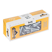 Болт мебельн.с усом DIN 607 6x25 (белый цинк 70 шт) Болт мебельн.с усом DIN 607 6x25 (белый цинк 70 шт)