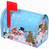  Банка жестяная "Сказочный Снеговик" 13х7,5х9,5см 894-407 