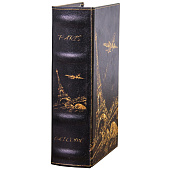  Сейф-книга дерево Ночной Париж в золоте, 17х11х5 см, кожзам, 3622208 