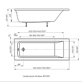 Ванна акриловая Калибри 160х70 без каркаса Aquatek Ванна акриловая Калибри 160х70 без каркаса Aquatek