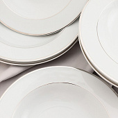 Тарелка глубокая 22 см Thun Louise, декор "Отводка платина" БТФ1233 Тарелка глубокая 22 см Thun Louise, декор "Отводка платина" БТФ1233