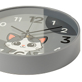 Часы настенные круг d=19,5см, корпус серый " Котик" Часы настенные круг d=19,5см, корпус серый " Котик"