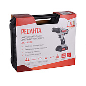  Дрель-шуруповерт аккумуляторная ДА-14-2ЛК, 14В Li-ion, 45Нм, 2АКБ Ресанта 