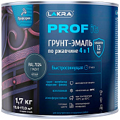 Грунт-эмаль по ржавчине 4 в 1 быстросохнущая Лакра PROF IT Графит RАL:7024-1,7 кг Грунт-эмаль по ржавчине 4 в 1 быстросохнущая Лакра PROF IT Графит RАL:7024-1,7 кг