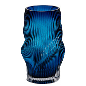 Ваза «Ванесса», волны, 24х12 см, стекло, синяя 10872823 Ваза «Ванесса», волны, 24х12 см, стекло, синяя 10872823