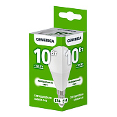  Лампа LED 10Вт Е14, шар, 4000К нейтр. бел. GENERICA 