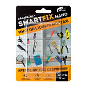  Квадратики для многоразового монтажа W-con SmartFix NANO, 3х3 см, 12 шт, SMN3030T 
