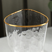 Бокал для вина Magistro «Жемчуг», 300 мл, 8,5х22 см, форма треугольник, с золотой отводкой 9346672 Бокал для вина Magistro «Жемчуг», 300 мл, 8,5х22 см, форма треугольник, с золотой отводкой 9346672