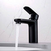 Смеситель для раковины Ника черный матовый AQ1810MB Aquatek Смеситель для раковины Ника черный матовый AQ1810MB Aquatek