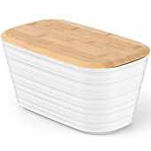 Хлебница Prime 395х225х205мм бамб/кр Молочно-белый APR001PSWT Хлебница Prime 395х225х205мм бамб/кр Молочно-белый APR001PSWT
