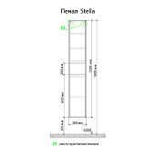  Пенал Stella подвесной Белый/Дуб Вотан Stl.04.150/1WDVo Encanto 