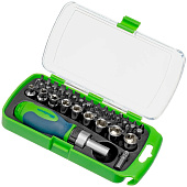  Отвертка реверсивная в наборе с битами Сибртех сталь,41 предмет 