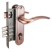 Замок врезной с ручкой 132/3 AC медь 4 кл. АЛЛЮР Замок врезной с ручкой 132/3 AC медь 4 кл. АЛЛЮР