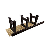 Скамейка 120х40х42см, макс.нагр. 212 кг, бежево-коричневый Скамейка 120х40х42см, макс.нагр. 212 кг, бежево-коричневый