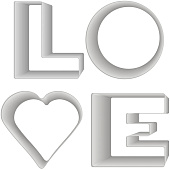 Набор кулинарных форм "LOVE". 4 шт. DA8-220 Набор кулинарных форм "LOVE". 4 шт. DA8-220