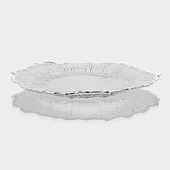Десертная тарелка «Сияние», серебристая отводка, 10887643 Десертная тарелка «Сияние», серебристая отводка, 10887643