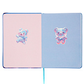  Записная книжка подарочная 96л,линия, цветной срез,обложка ПВХ 3D Мишка (17,7х12,4см)   10539972 