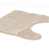 Коврик для туалета 45х45 Шенилл бежевый микрофибра 71418 12 Коврик для туалета 45х45 Шенилл бежевый микрофибра 71418 12