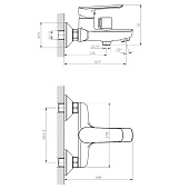  Смеситель для ванны Lagos короткий излив без аксессуаров LG 54 